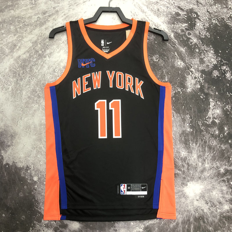 22-23 KNICKS BRUNSON #11 Black City Edition Top...