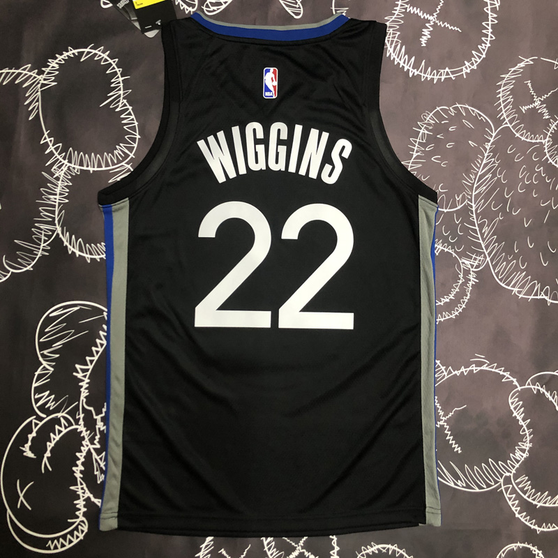 2020 Warriors WIGGINS #22 Black Grey Top Qualit...