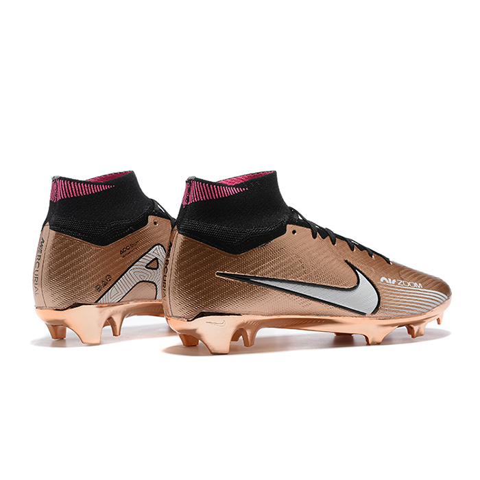 Air Zoom Mercurial Superfly IX Elite FG High Soccer Shoes-Rose Gold/Black-9094906