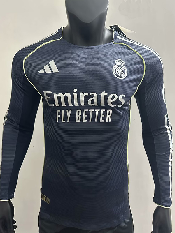 25-26 RMA Away Long Sleeve Player Version Soccer Jersey (长袖球员)