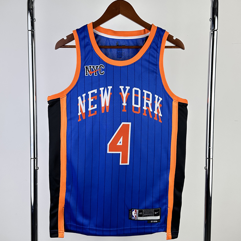 23-24 KNICKS ROSE #4 Blue City Edition Top Qual...