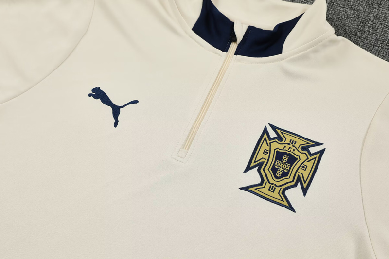 25-26 Portugal Light yellow Half Pull Tracksuit (半拉链)
