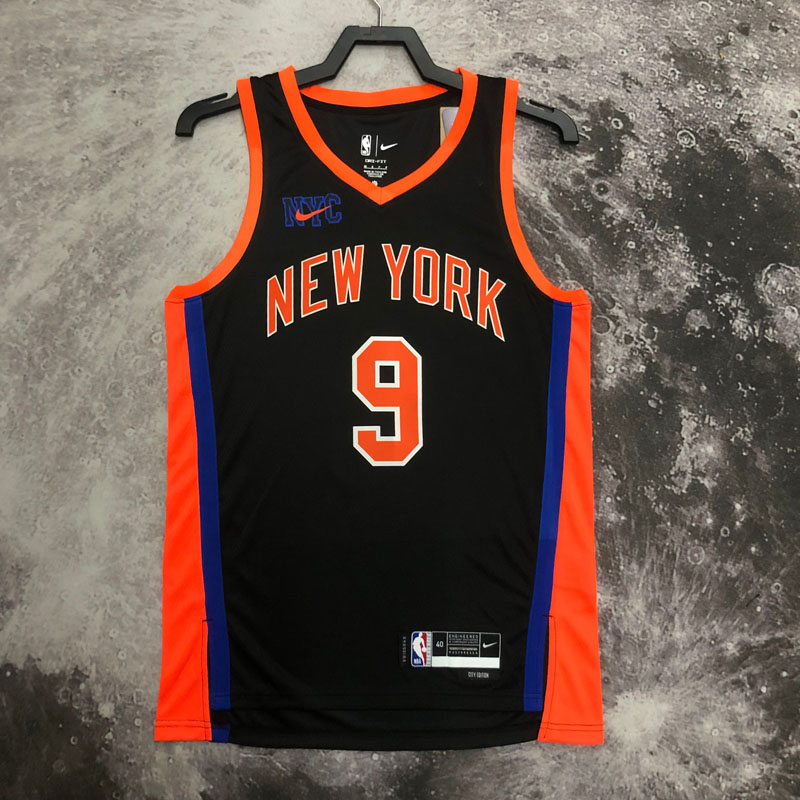 22-23 KNICKS BARRETT #9 Black City Edition Top ...