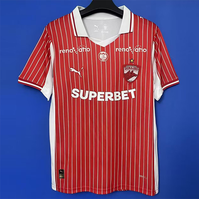 25-26 Dinamo București Home Fans Soccer Jersey (布加勒迪纳摩)