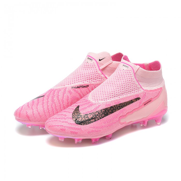 Phantom GX Elite FG High Soccer Shoes-Pink/Black-1055455