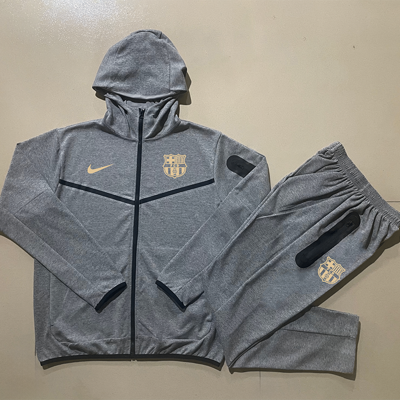24-25 BAR Grey Hoodie Jacket Tracksuit #F576(土黄标)