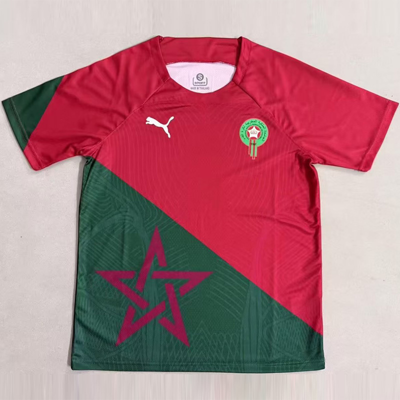25-26 Morocco Red Green Special Edition Training shirts