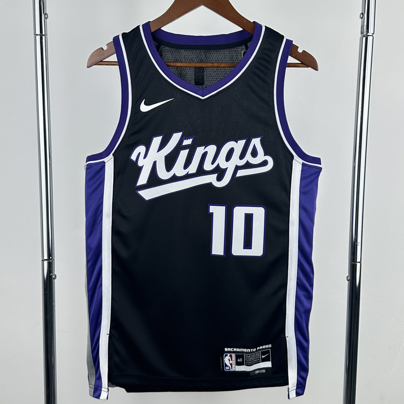 23-24 Kings DEROZAN #10 Black Top Quality Hot Pressing NBA Jersey