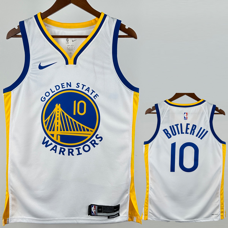 22-23 WARRIORS BUTLERIII #10 White Top Quality Hot Pressing NBA Jersey (V领)