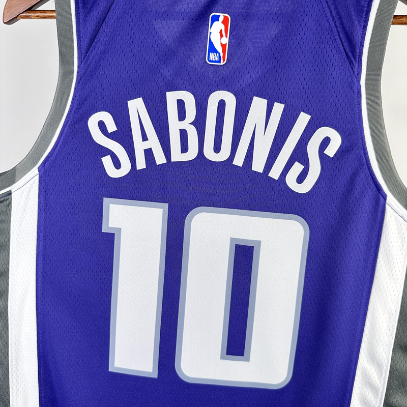 22-23 KINGS SABONIS #10 Purple Away Top Quality...