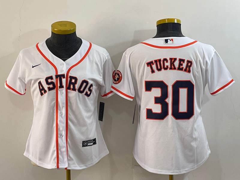 Houston Astros Women's baseball jersey TUCKER 30 fans edition white