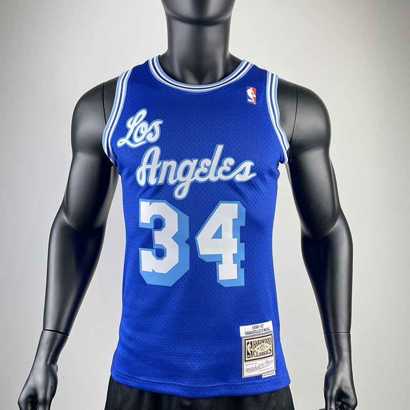 1996-97 LAKERS O'NEAL #34 Blue Retro Top Qualit...
