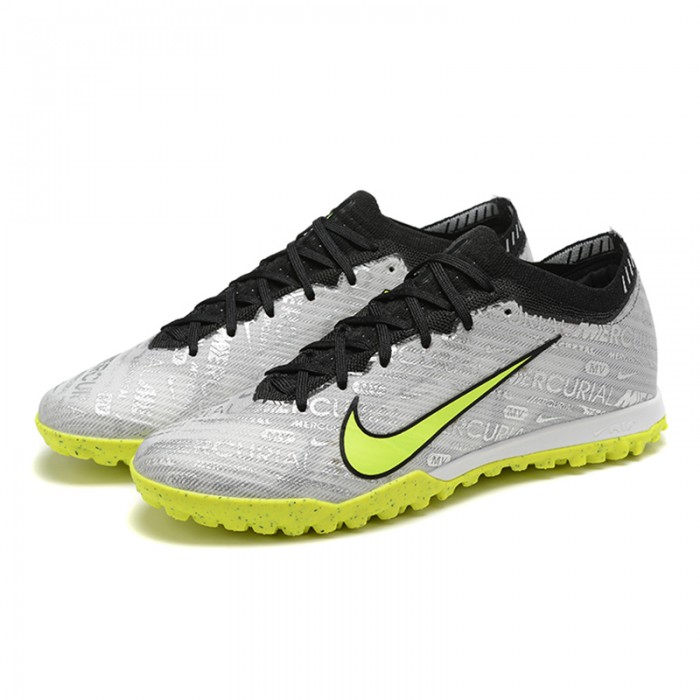 Vapor 15 Academy TF Soccer Shoes-Grey/Green-2946154