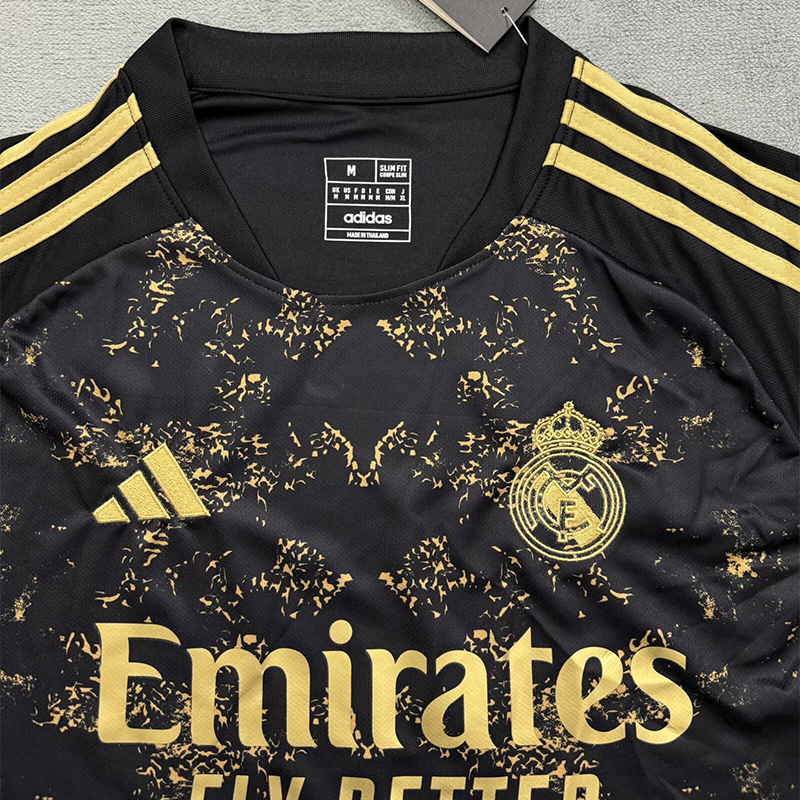 24-25 RMA Black Special Edition Fans Soccer Jersey *黑金前金