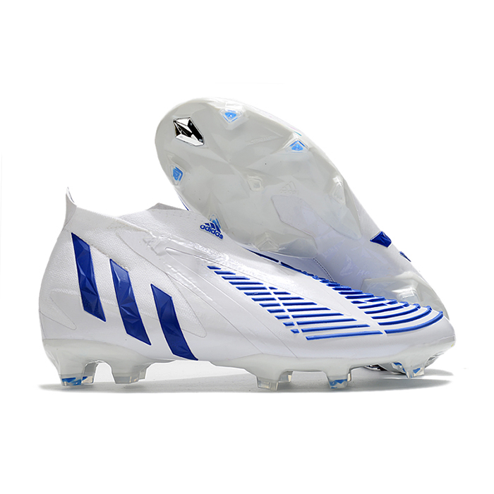 Predator Edge Geometric+ FG Soccer Shoes-White/Blue-1824187