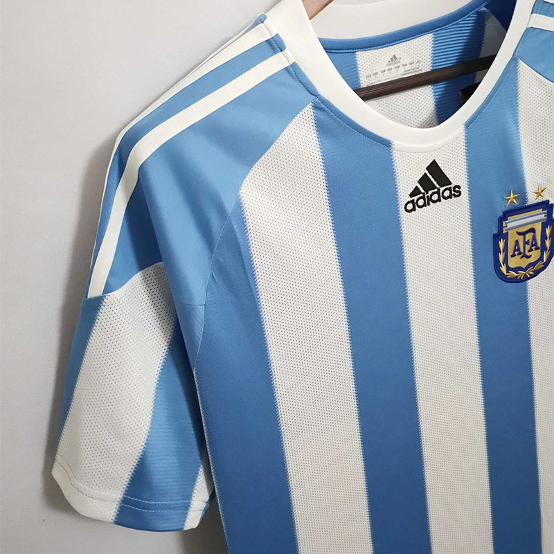 2010 Argentina Home Retro Soccer Jersey