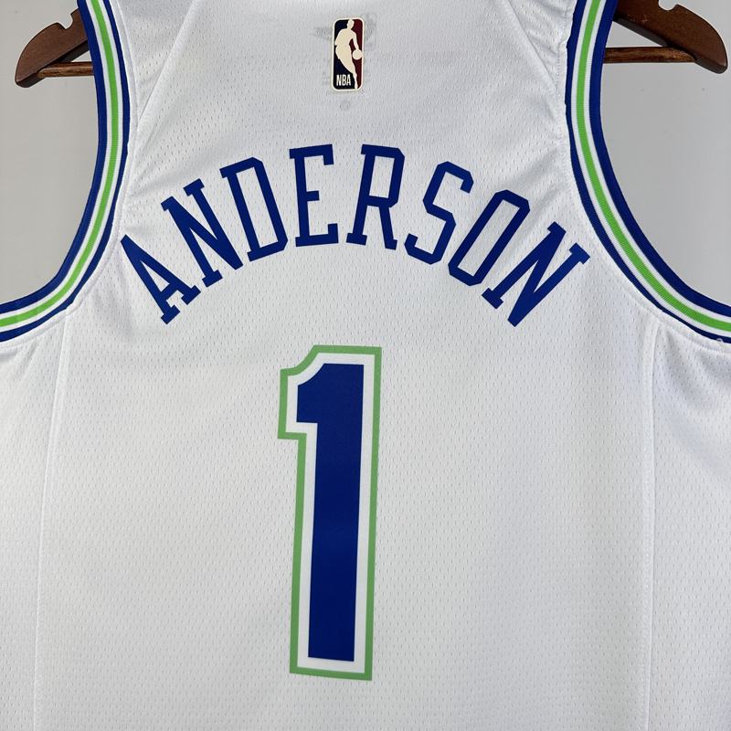 23-24 TIMBERWOLVES ANDERSON #1 White Top Qualit...
