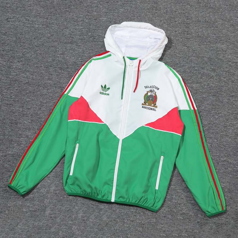 24-25 Mexico White-Green Windbreaker