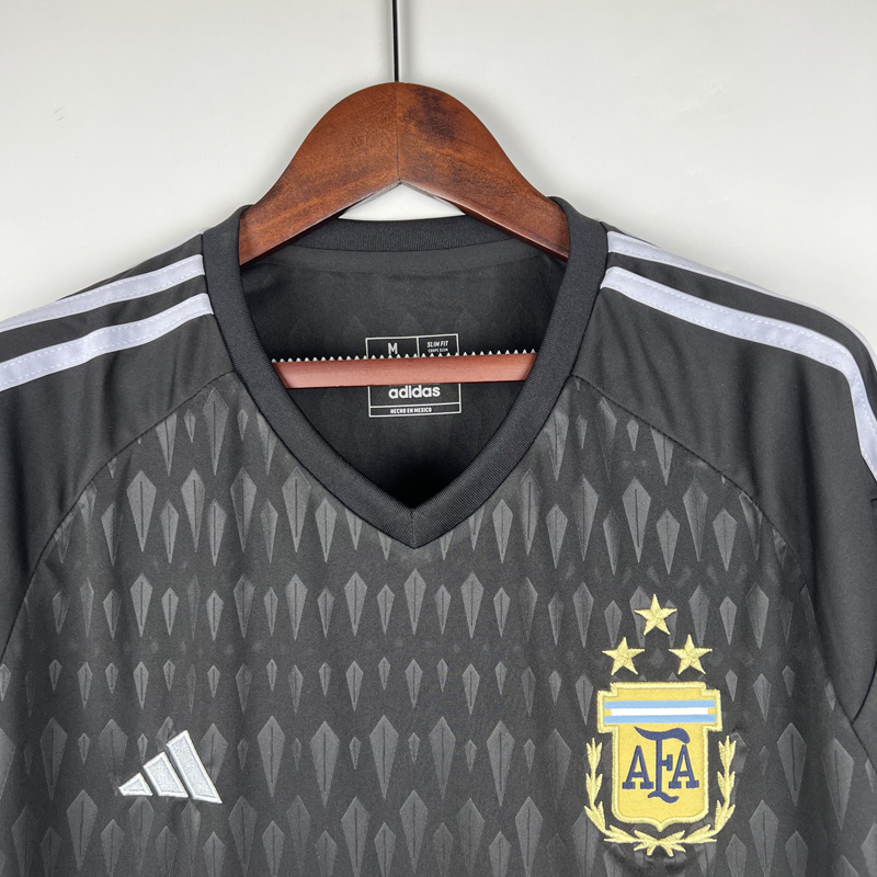2023 Argentina Black GoalKeeper Long Sleeve Soc...