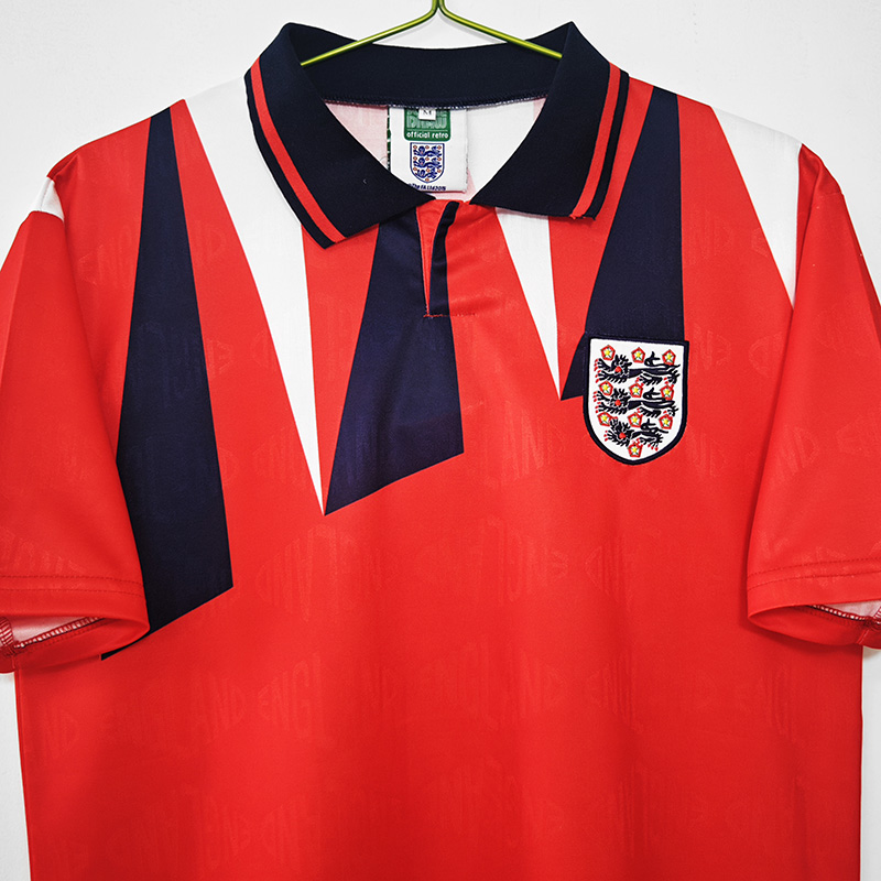 1992 England Away Retro Soccer Jersey
