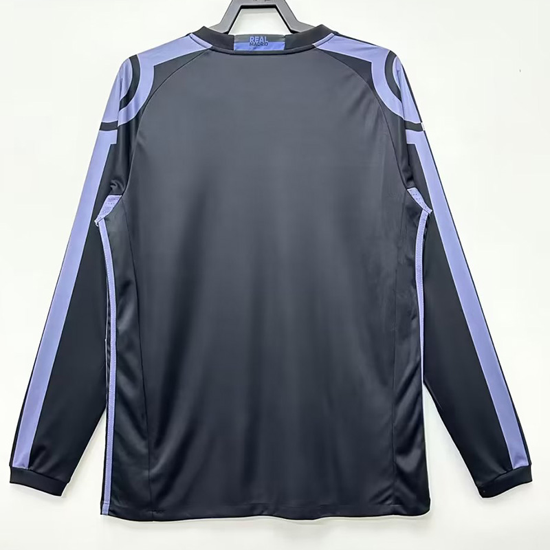 2016-2017 RMA Away Black Long Sleeve Retro Socc...