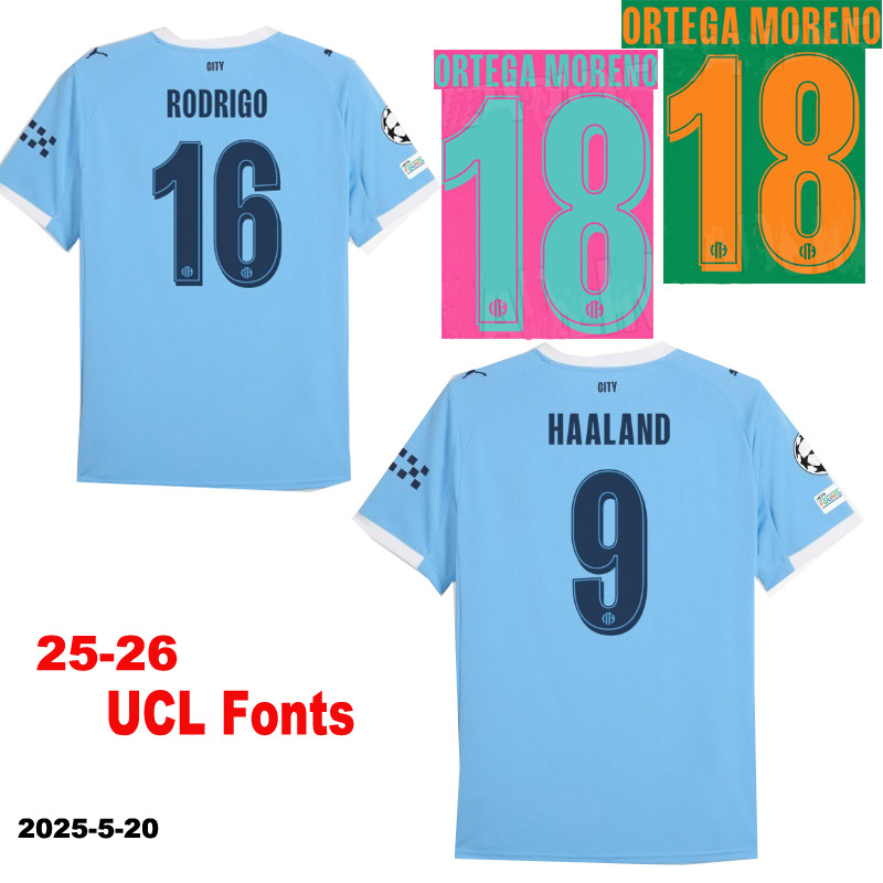 25-26 Man City Away 1:1 Black Fans Soccer Jersey