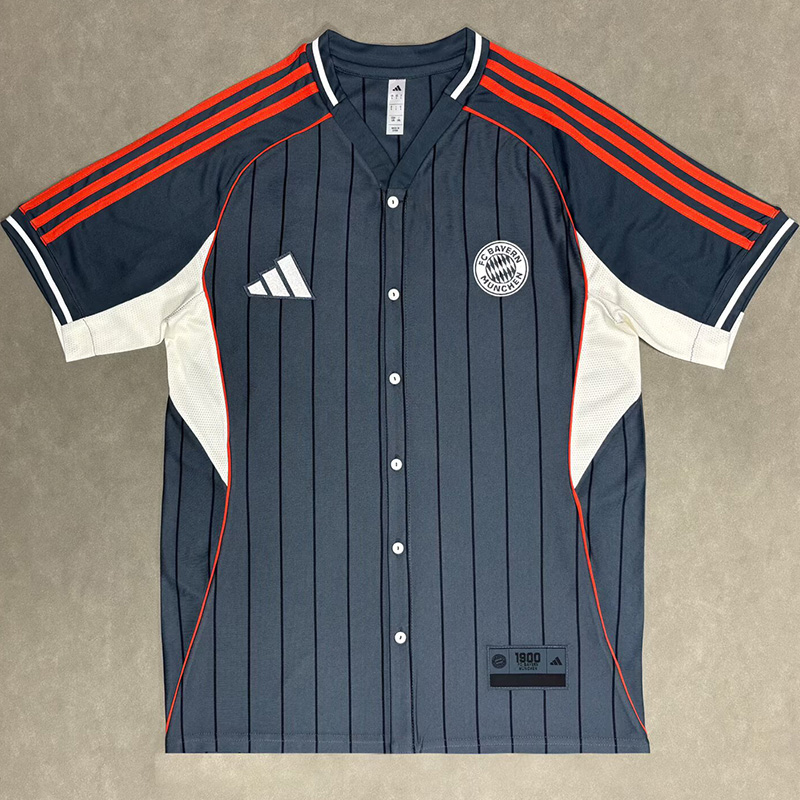 25-26 Bayern Grey Casual Edition Baseball Jersey