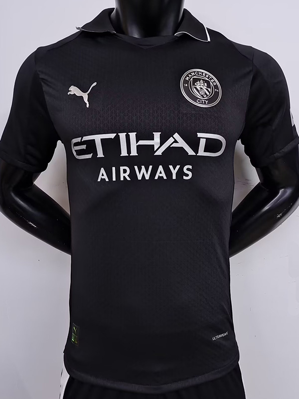 25-26 Man City Away Black Player Version Soccer Jersey