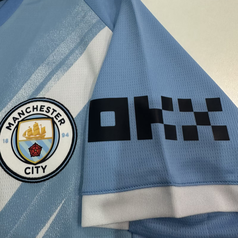 25-26 Man City Home 1:1 Fans Soccer Jersey