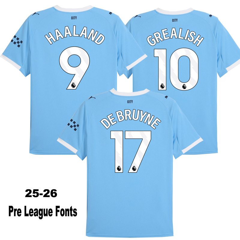 25-26 Man City Home 1:1 Fans Soccer Jersey