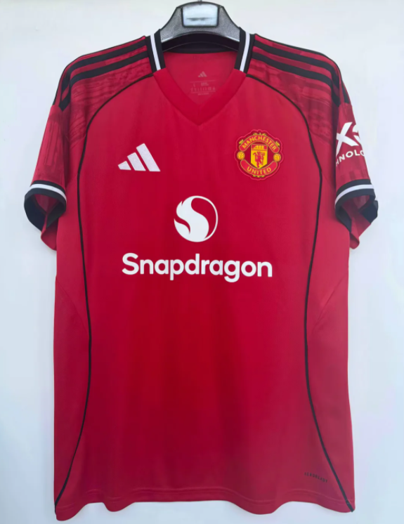25-26 Man Utd home Fans 1:1 Soccer Jersey