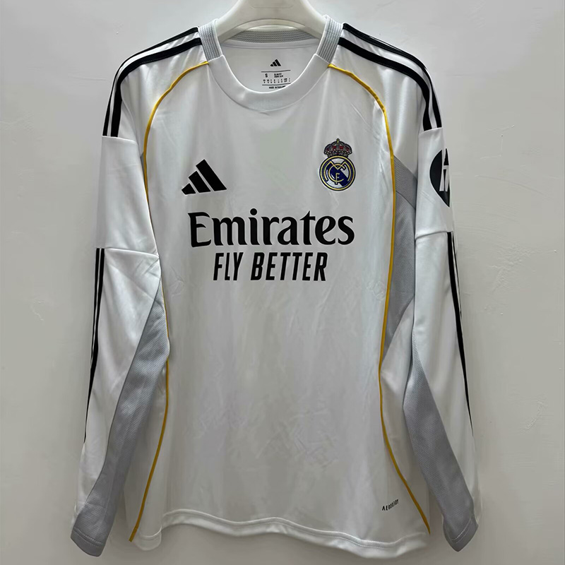 25-26 RMA Home Long Sleeve Soccer Jersey (长袖)
