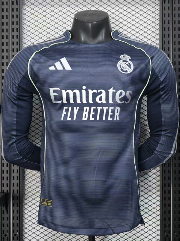 25-26 RMA Away Long Sleeve Player Version Soccer Jersey (长袖球员)