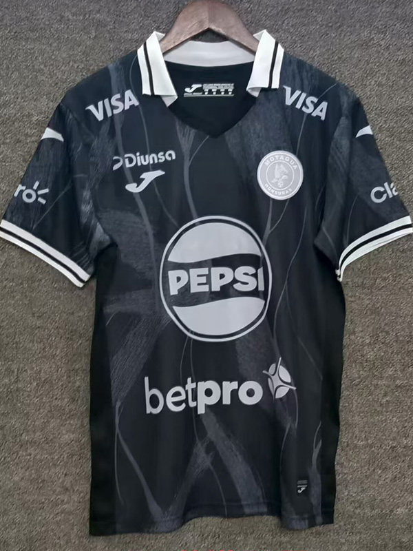 25-26 Motagua Black Fans Soccer Jersey 莫塔瓜