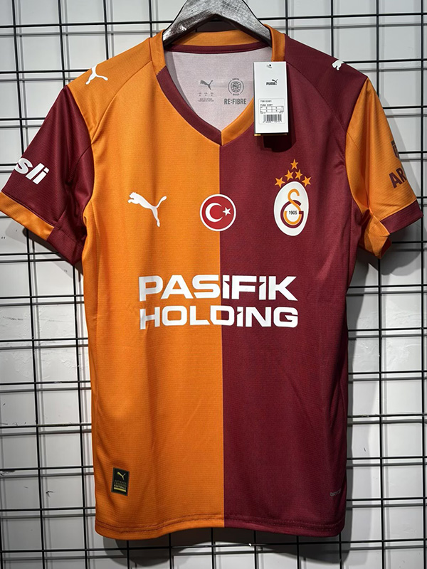 25-26 Galatasaray Home Fans Soccer Jersey (全广告)