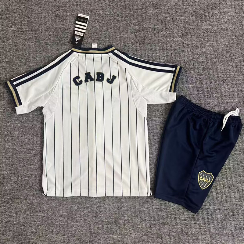 25-26 Boca White Casual Edition Kids Baseball Jersey