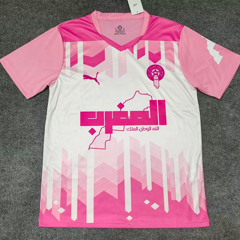 25-26 Morocco Pink White Special Edition Training shirts (阿拉伯)