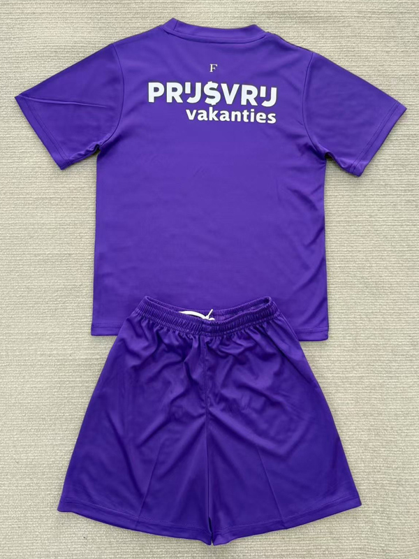 25-26 Feyenoord Purple Goalkeeper Kids Soccer Jersey