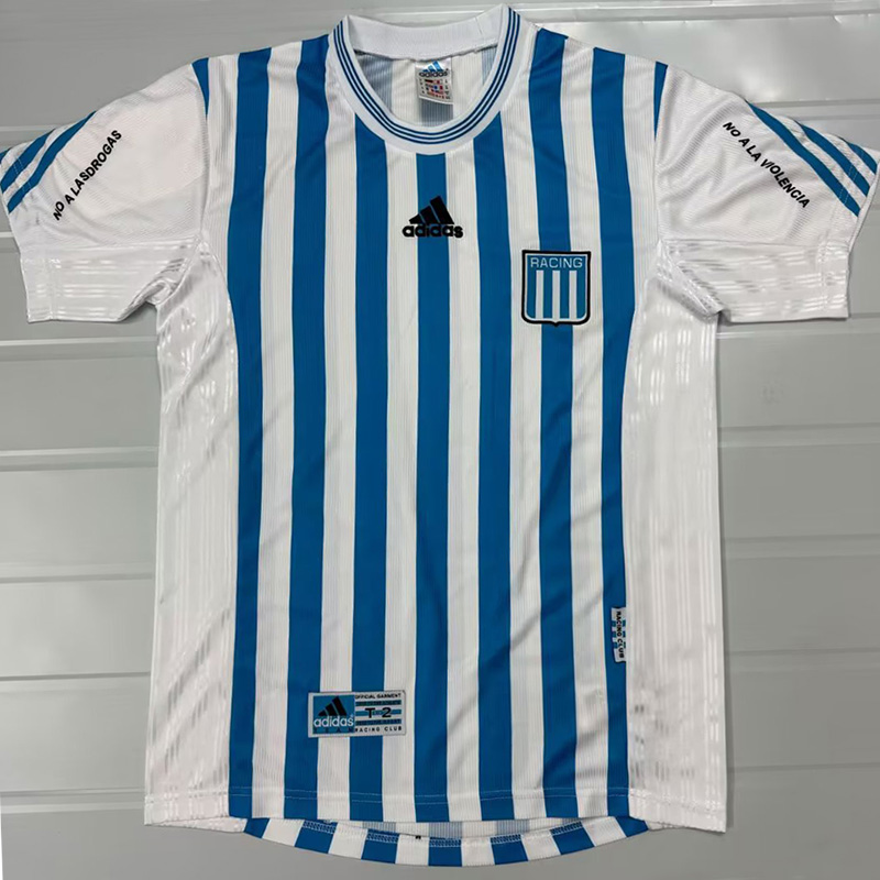 1999-2000 Racing Club Home Retro Soccer Jersey