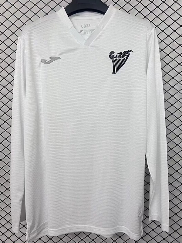 2025 Hibernian FC White 125th Anniversary Long Sleeve Soccer Jersey (长袖)