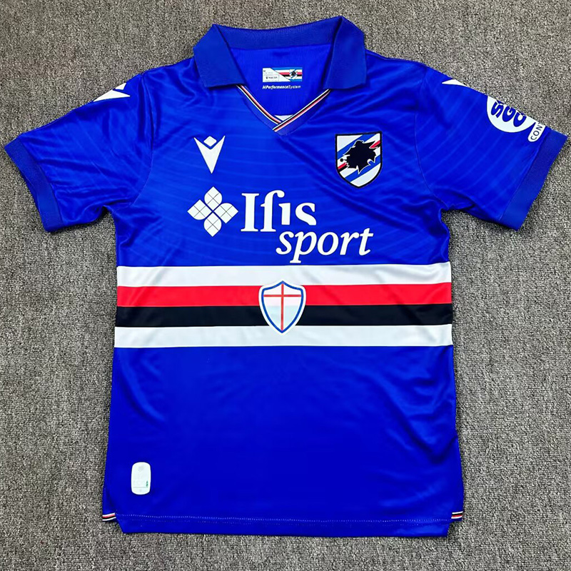 25-26 Sampdoria Home Fans Soccer Jersey