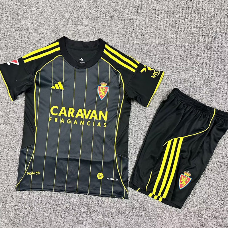 25-26 Zaragoza Away Kids Soccer Jersey
