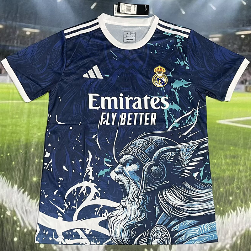 25-26 RMA Dark Blue Special Edition Fans Training Shirts (狮头)