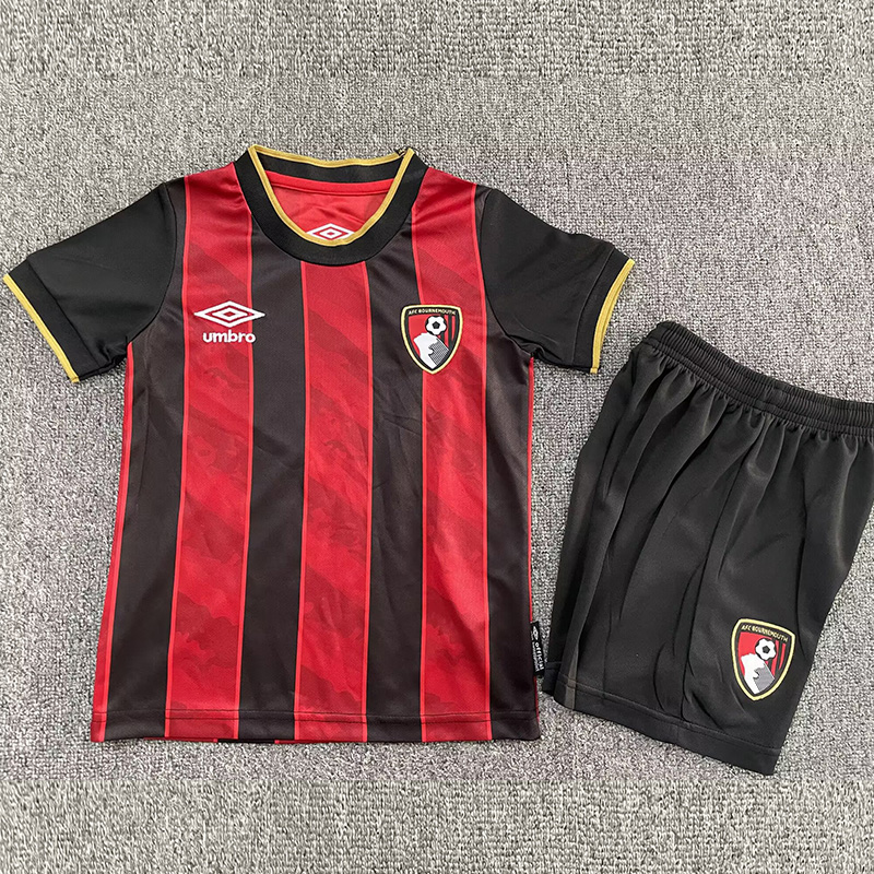 25-26 Bournemouth Home Kids Soccer Jersey
