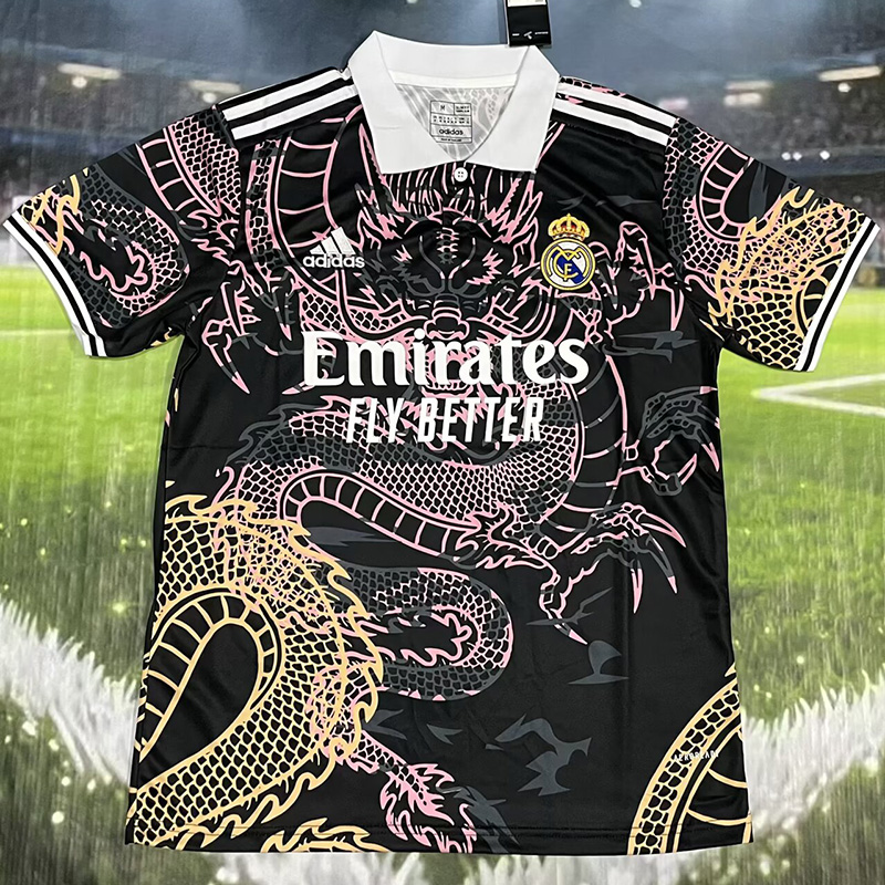 25-26 RMA Black Special Edition Fans Training Shirts (粉金龙)