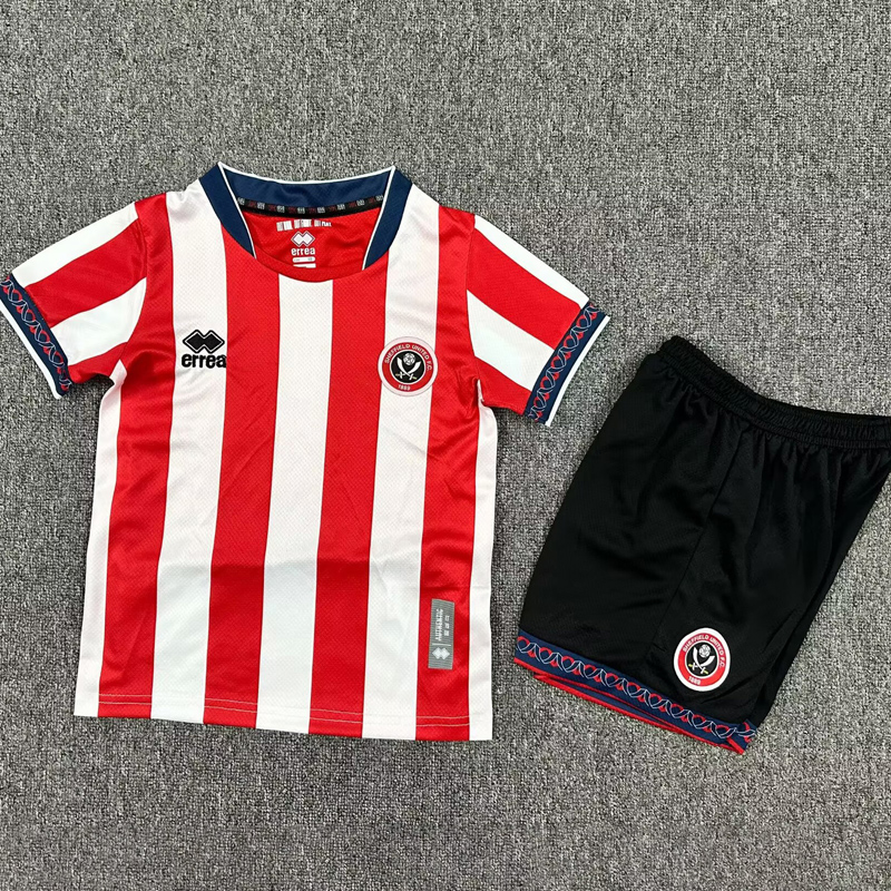 25-26 Sheffield United Home Kids Soccer Jersey