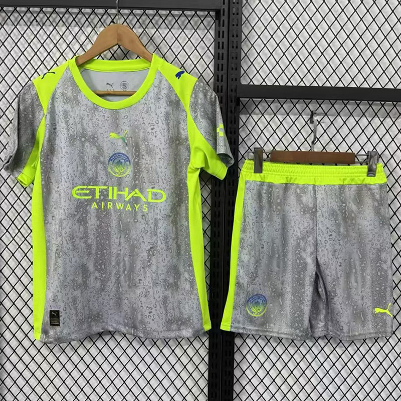 25-26 Man City Third Kids Soccer Jersey
