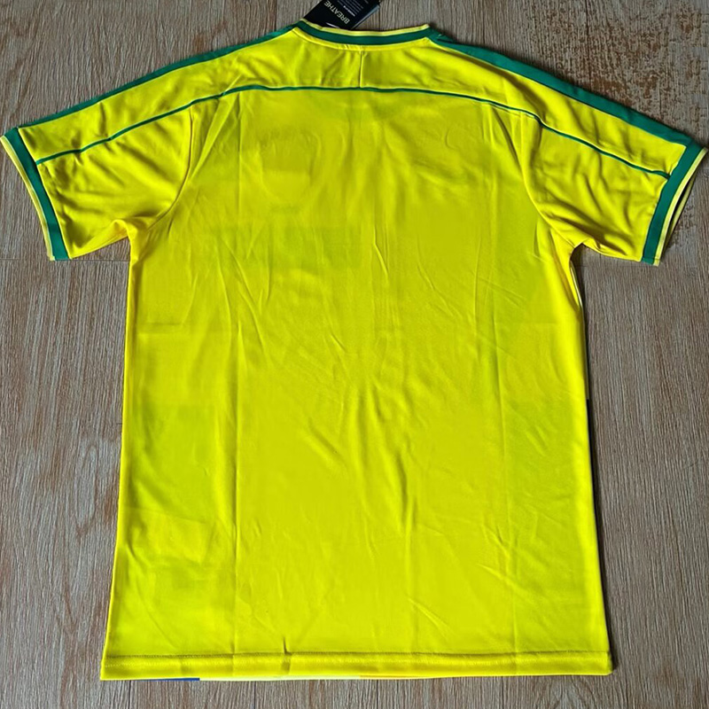 1998 Brazil Yellow Special Edition Retro Soccer Jersey
