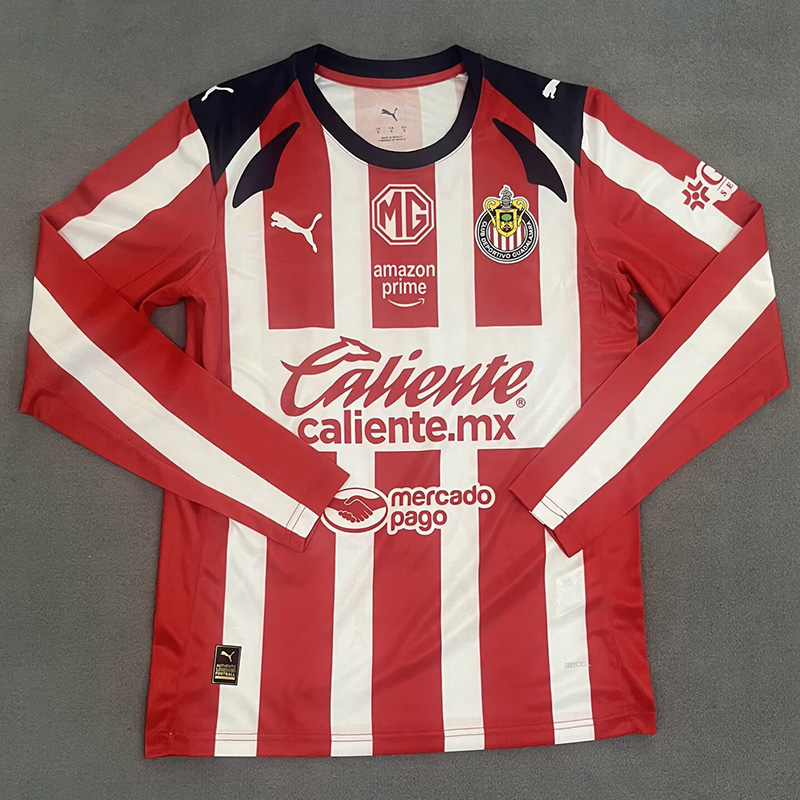 25-26 Chivas Home Long Sleeve Soccer Jersey (长袖)