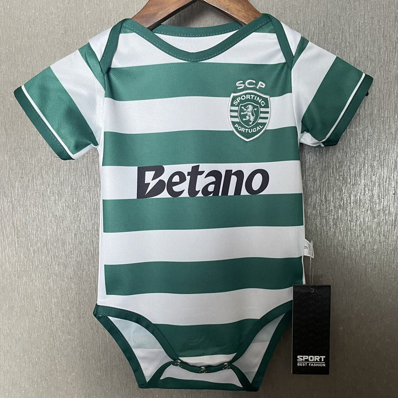 25-26 Sporting Lisbon Home Baby Infant Crawl Suit